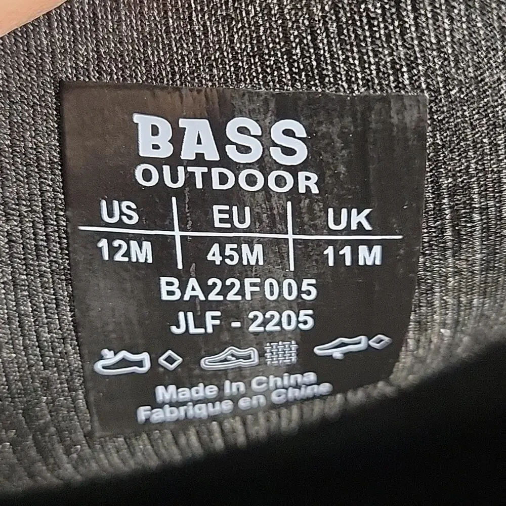 BASS Outdoor Breathable Black Field Rainboot Mens Size 12 NEW